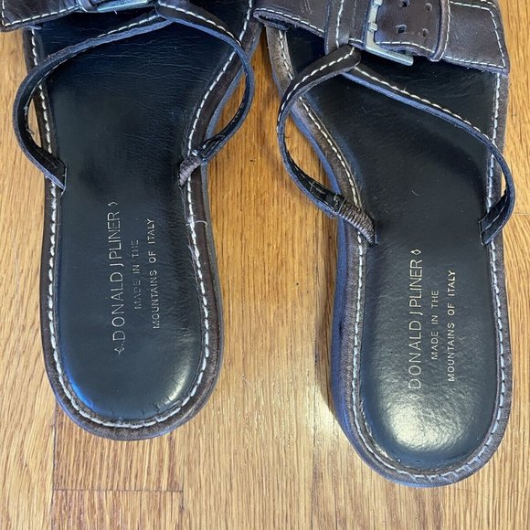 Donald J Plainer Goia Sandals Sz 8.5 Made In Italy - Picture 7 of 16